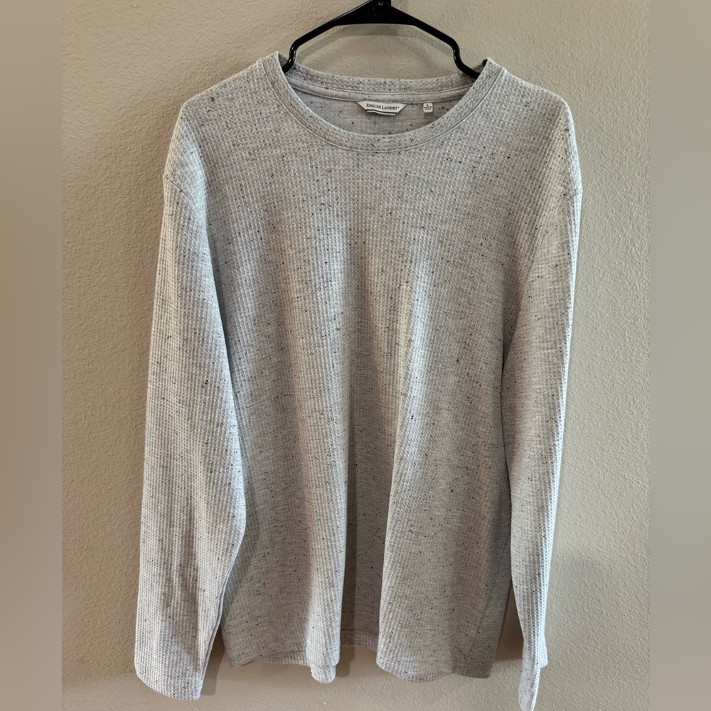 English Laundry Men's Heather Gray Crewneck Sweater